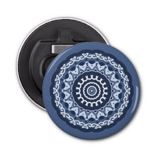 Intricate Mandala Design button bottle opener