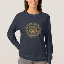 Intricate Mandala Flower Blue and Yellow