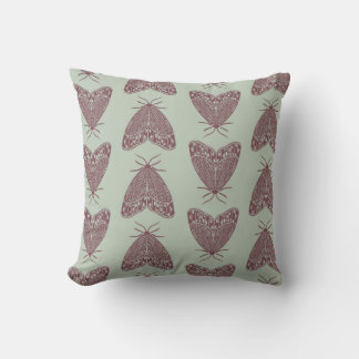  Intricate Moth Pattern Throw Pillow