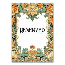 Intricate Motif Filigree, Clear Centre Table Sign