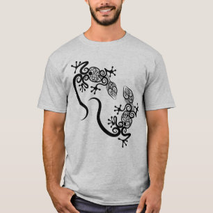 Intricate Ornate Mandala Lizard Duo Design T-Shirt