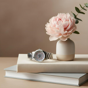 Intricate Pastel Floral Mandala  Watch