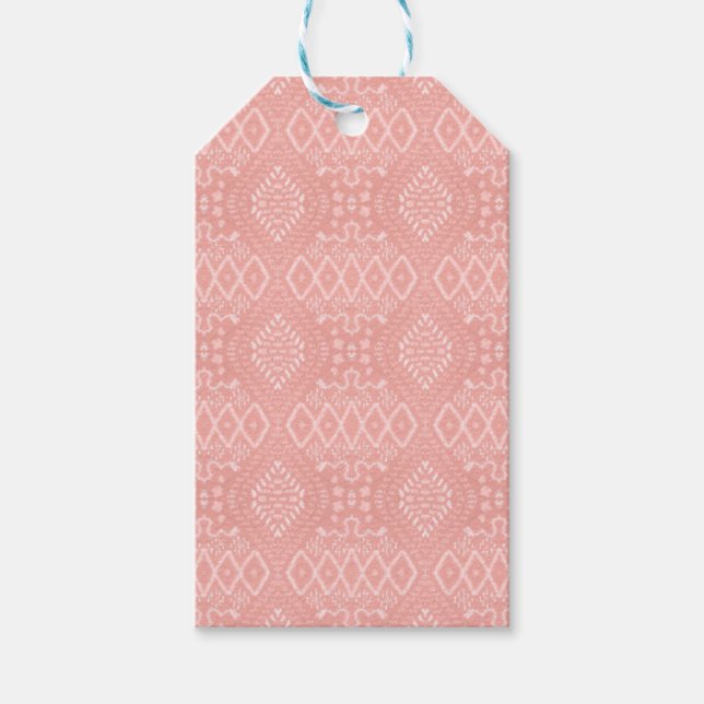 INTRICATE PASTEL PEACH PATTERNS GIFT TAGS (Front)