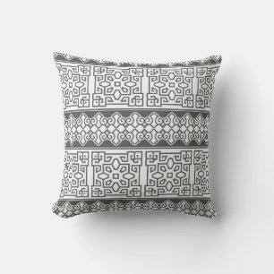 Intricate Pattern Pillow in Grey