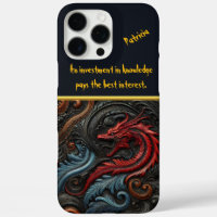 Intricate Red Dragon Design With Swirling Patterns