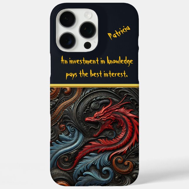 Intricate Red Dragon Design With Swirling Patterns Case-Mate iPhone Case (Back)