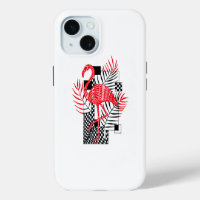 Intricate Red Flamingo Pattern - Exotic Tropical L