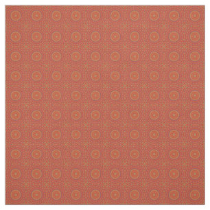 Intricate Red Pattern With Accents of Lilac Fabric