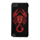 Intricate Red Scorpio Zodiac on Black