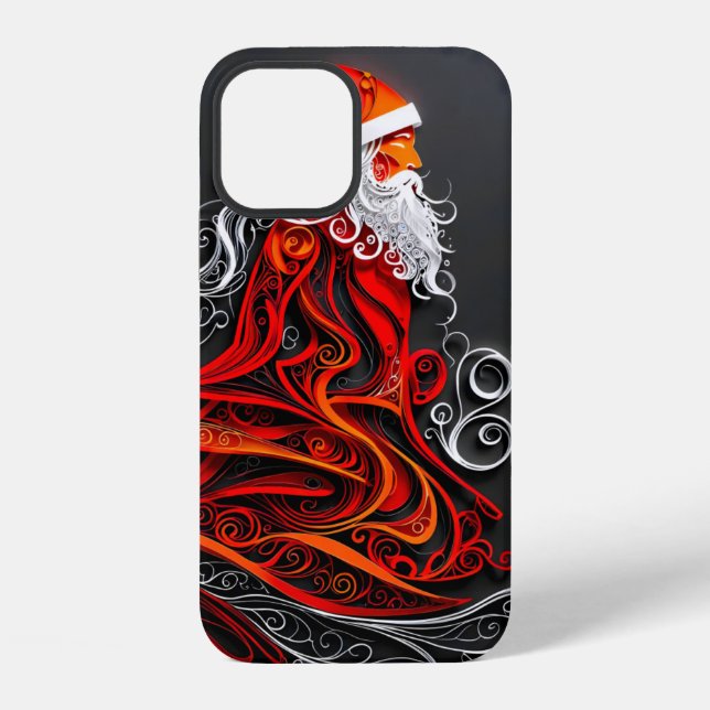 Intricate Santa Paper Cut iPhone Case (Back)