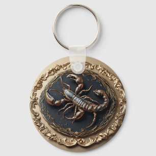 Intricate Scorpion Design with Ornate Accents Keychain