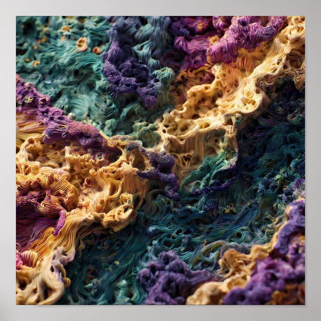 Intricate Seamless Detail: Micro-Graphic Density Poster (Front)