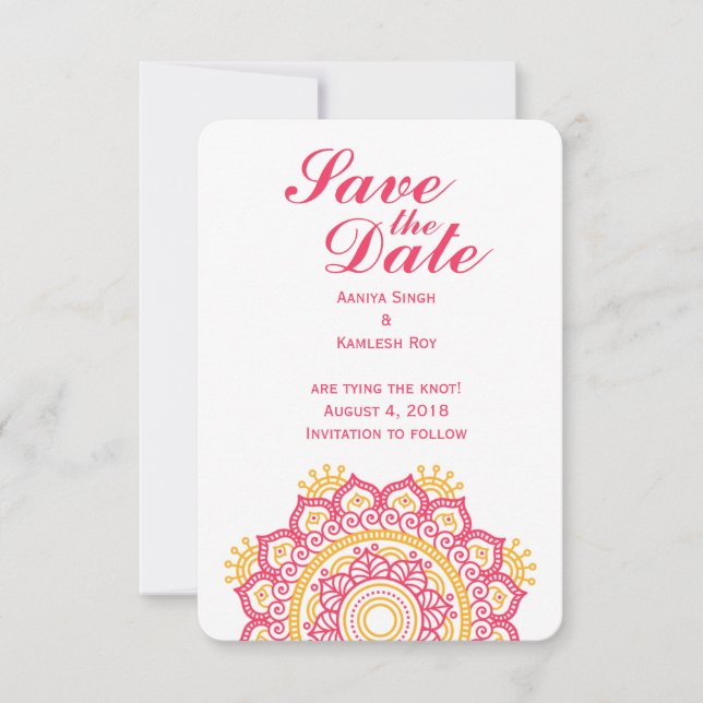 Intricate Setting Save The Date (Front)