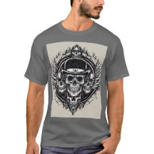 Intricate Skull Design Featuring Wings and Symbols