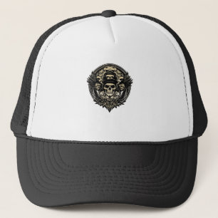 Intricate Skull Design Trucker Hat