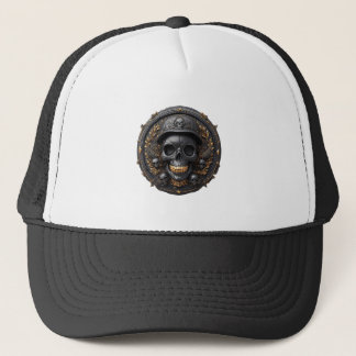 Intricate Skull Design Trucker Hat