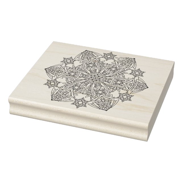 Intricate Snowflake Design Giant Rubber Stamp B (Stamp)
