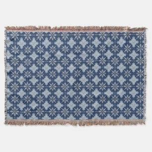 Intricate Snowflake Pattern Throw Blanket