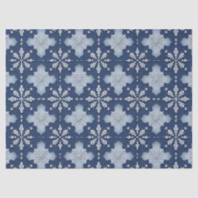 Intricate Snowflake Pattern Tissue Paper (Front)