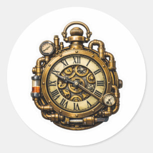  Intricate Steampunk Pocket Watch Sticker