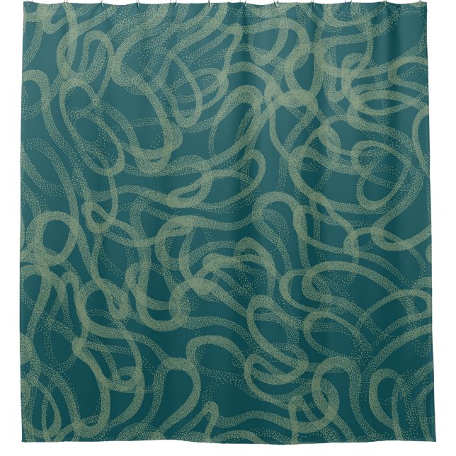 Intricate stippled texture, turquoise abstract pat (Front)