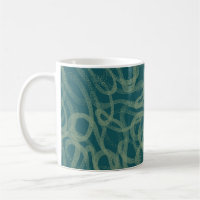 Intricate stippled texture, turquoise abstract pat