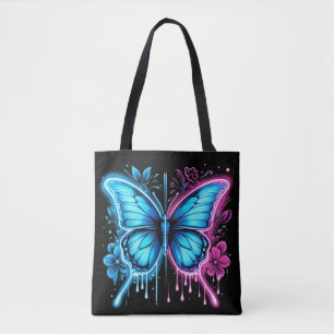 Intricate Swirls and Blooms: A Whimsical Butterfly Tote Bag