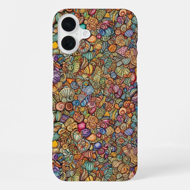 Intricate Tiny Seashells iPhone Case (Back)