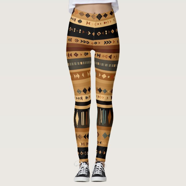 Intricate Tribal Layers Leggings (Front)