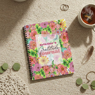 Intricate Vibrant Artistic Hand-drawn Florals Notebook