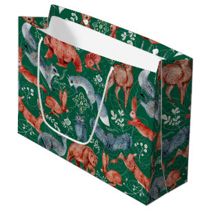 Intricate woodland animals pattern Large Gift Bag