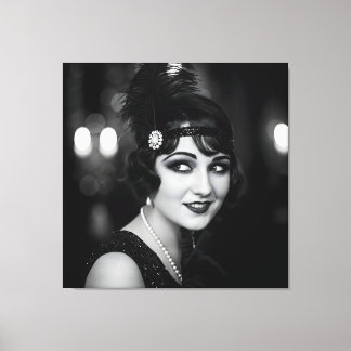 Intriguer, 1920s by Natasha Us Canvas Print