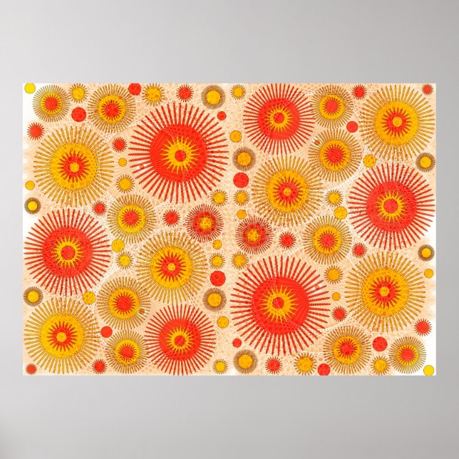 Intriguing modern abstract design with floral and  poster (Front)