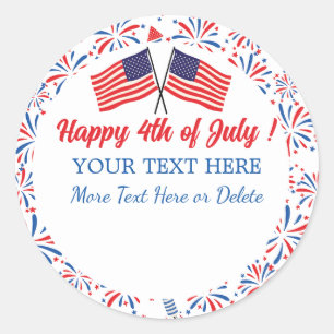 Introducing 4th of July Fireworks Independence Day Classic Round Sticker