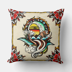Introducing a tattod throw pillow. throw pillow