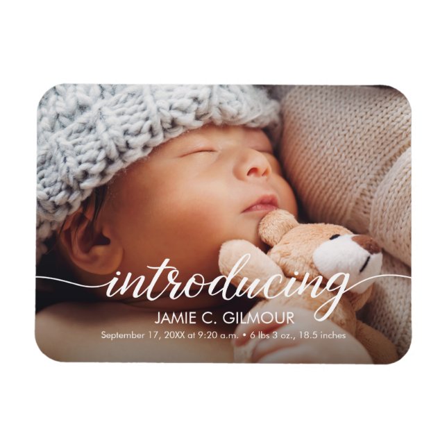 Introducing Baby Customizable Name photo Magnet (Horizontal)