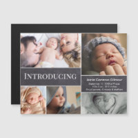 Introducing baby Modern Photo collage Chalkboard