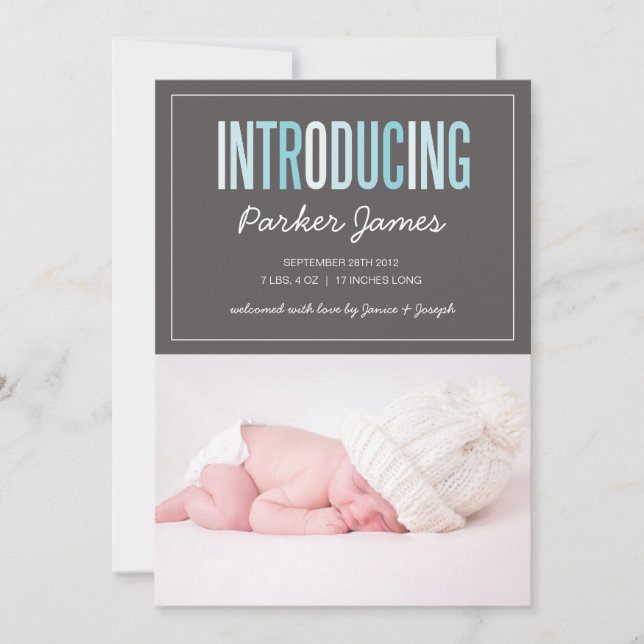 INTRODUCING | BIRTH ANNOUNCEMENT (Front)