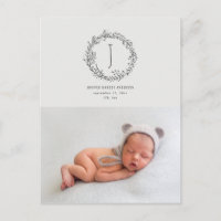 Introducing branch photo birth announcement