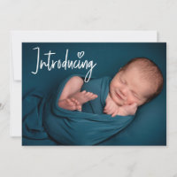 Introducing Handlettering Custom Baby Boy Photo Po