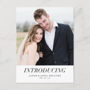 Introducing Modern Photo Wedding Announcement