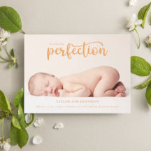 Introducing Perfection Simple Script Photo Birth
