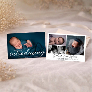 Introducing Personalized Name Photo Collage Birth Announcement