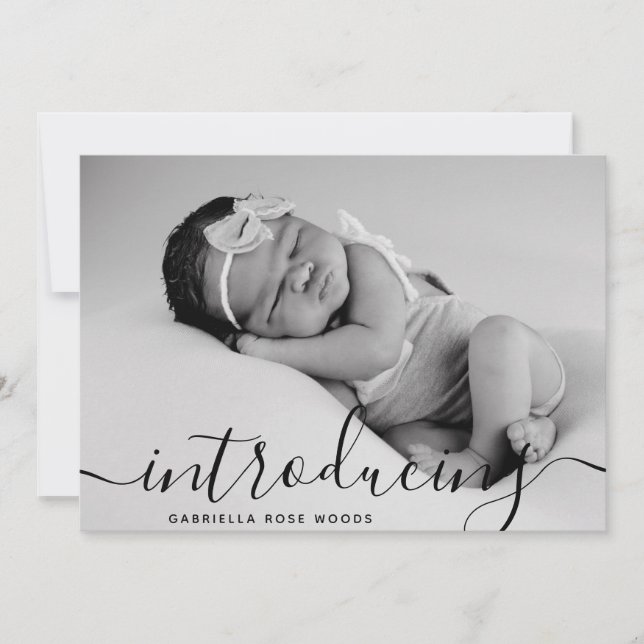 Introducing Script Custom Photo Collage  Announcement (Front)