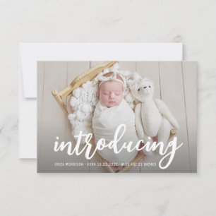 INTRODUCTION   faire-part de naissance de script g