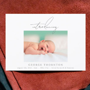 introduction faire-part de naissance photo simple