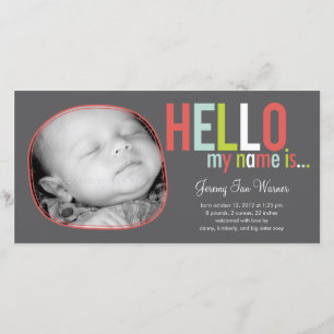 Introduction moderne Faire-part de naissance bébé