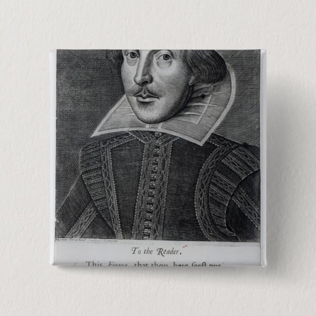 Introduction, 'Mr. William Shakespeares 2 Inch Square Button (Front)