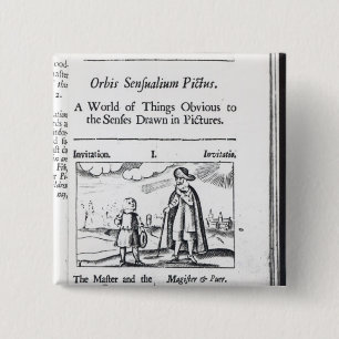 Introduction to 'Orbis Sensualium Pictus' 2 Inch Square Button