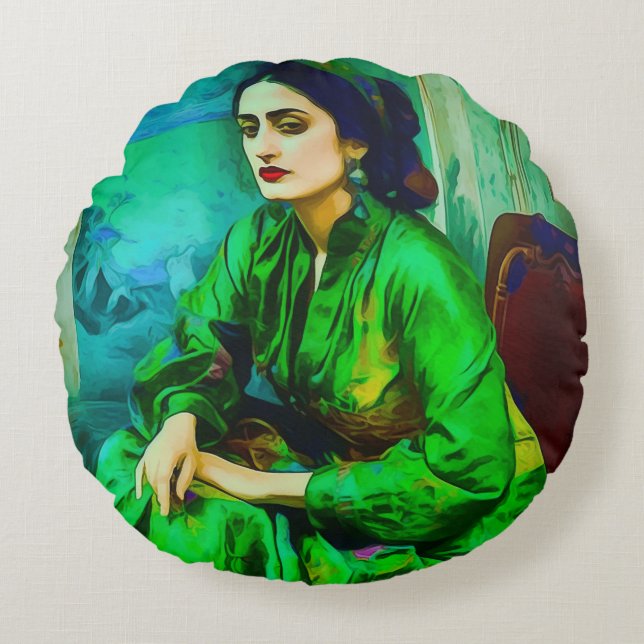 Introspection  round pillow (Front)